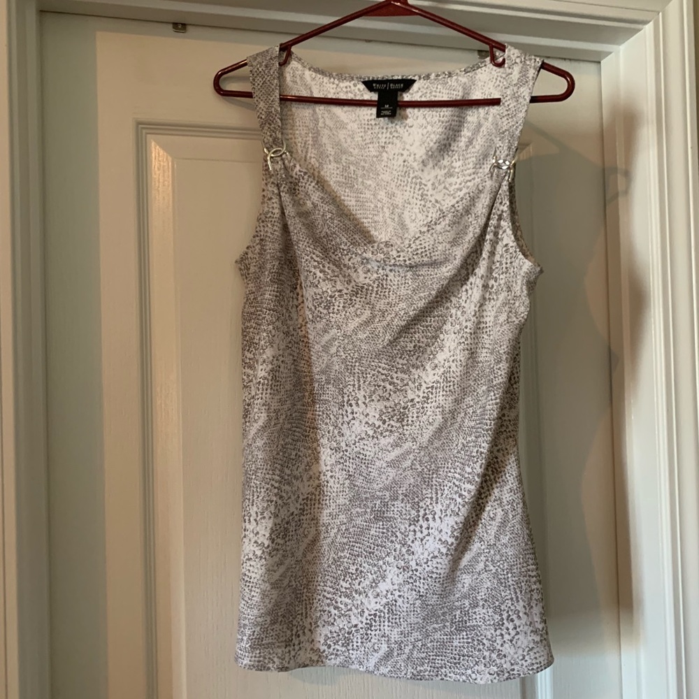 WHBM sleeveless grey top 10